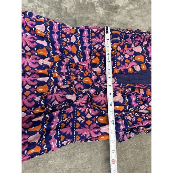 Banjanan Donna Maxi Dress Edwardian Tile Print XS Boho Sleeveless Ruffle Cotton - Picture 11 of 16